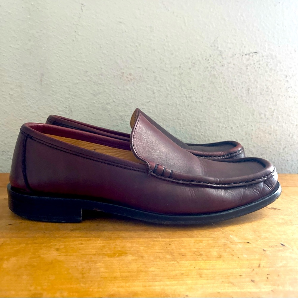 Loake Brown Full Leather Mens Slip On Moccasin Business Formal Shoes UK 7